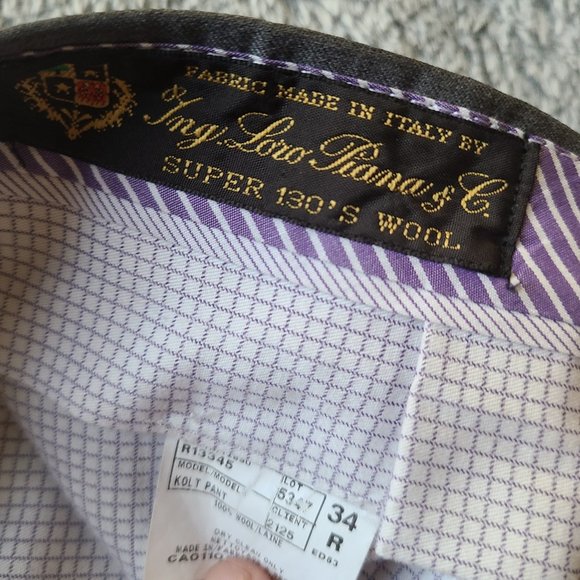 Jack Victor 1913 Luxury Collection Gray 5-Pocket Wool Pant 34/32 - Picture 5 of 6